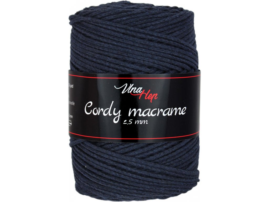 Vlna-Hep Cordy MARCAME recyklovaná bavlna 2,5mm, barva č. 8121 marine