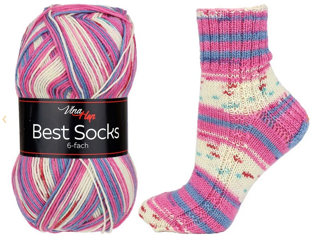 Vlna-Hep Best Socks 6-nitka ponožková příze č. 7368