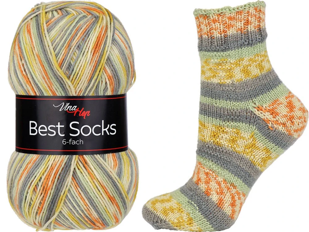 Vlna-Hep Best Socks 6-nitka ponožková příze č. 7370