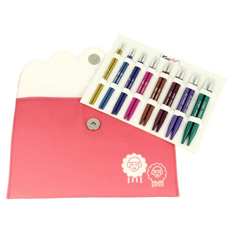 Sada výměnných šroubovacích jehlic KnitPro Zing Deluxe set, délka jehlic 13cm