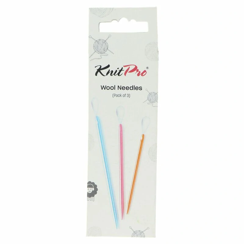 Sada 3 hliníkových jehel KnitPro na zapošívání pleteniny