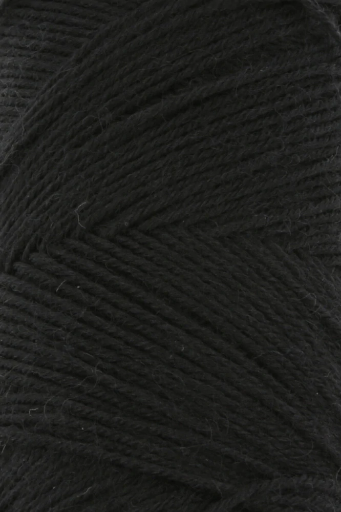 LANG YARNS Jawoll UNI 50g, č. 83.0004, 4-nitka, černá