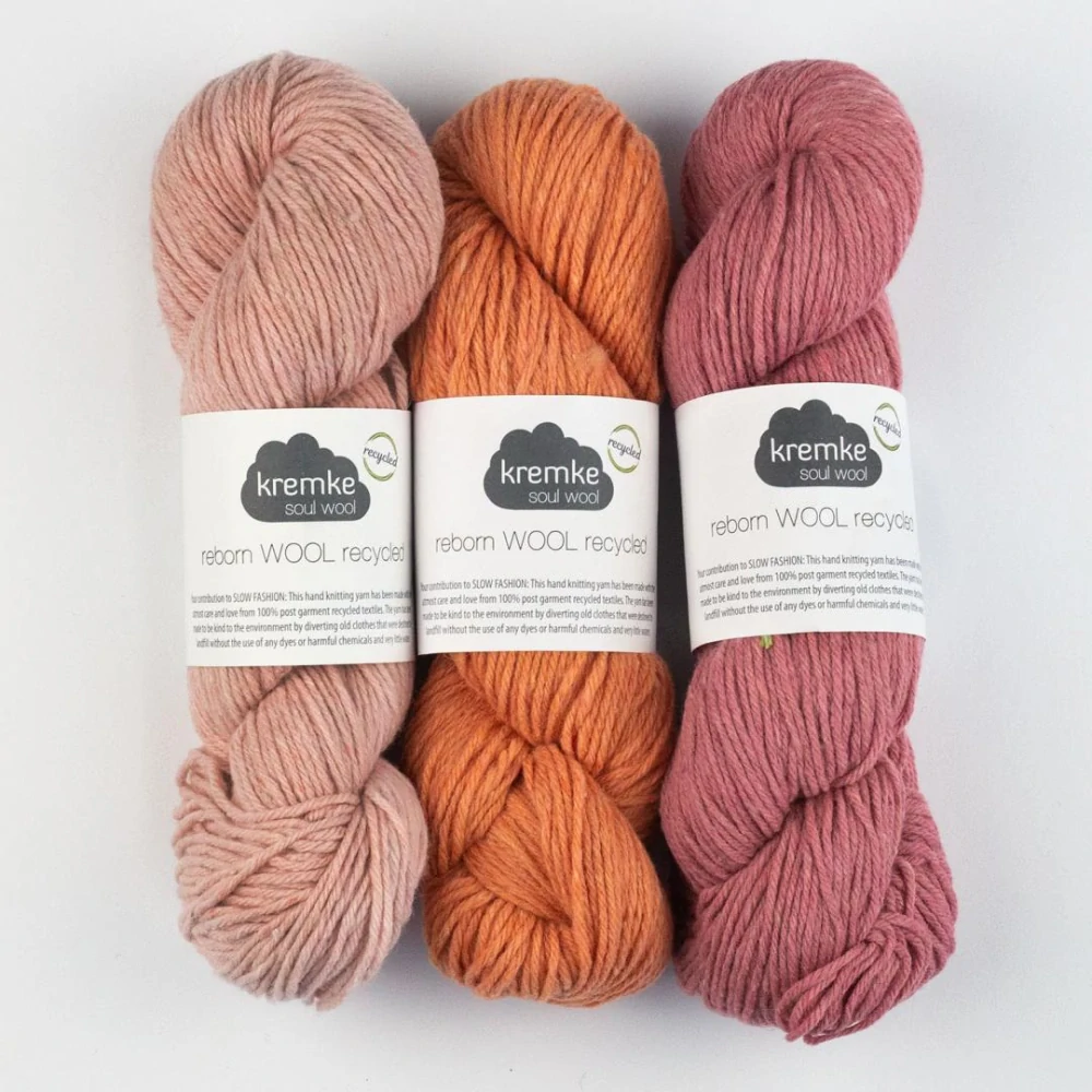 Kremke Soul Wool reborn WOOL recycled 100g / 200m, barva č. 08 dusty pink (prachově růžová) 