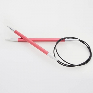 Pevné (fixní) kruhové jehlice KnitPro Zing vel. 6,50mm/100cm (coral)