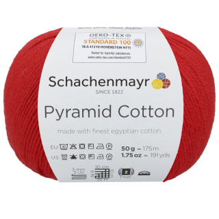 Schachenmayr Pyramid Cotton 50gr., 175m, barva č. 00030 červená (rot)