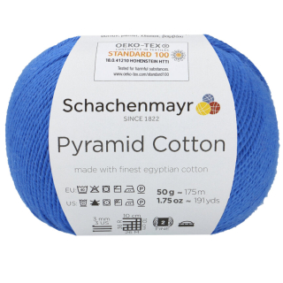 Schachenmayr Pyramid Cotton 50gr., 175m, barva č. 00051 modrá (azur)