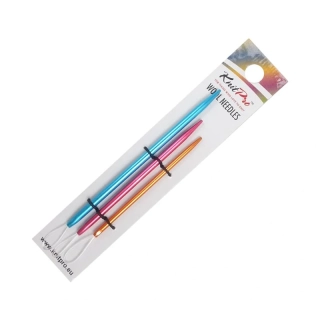 Sada 3 hliníkových jehel KnitPro na zapošívání pleteniny