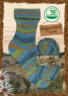 Opal Schafpate 17 wilde Natur 4-nitka, ponožková příze č. 11591 ungezähmte Flüsse 